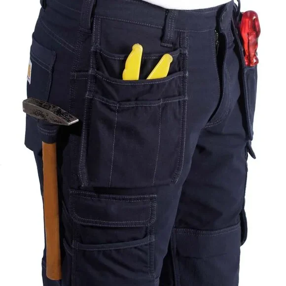 Carhartt Steel Relaxed Fit Double Front Multi-Pocket Cargo Trousers - Picture 2 of 11